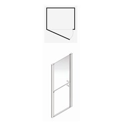 Porte de douche Larenco Duo en niche 1900x1000mm