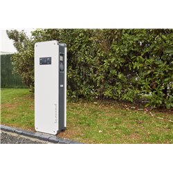 Borne de recharge monophasée détection 6mA DC Green'Up Premium métal 2 véhicules électriques Modes 2 et 3 - 3,7kW à 4,6kW 16A à 