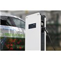 Borne de recharge monophasée détection 6mA DC Green'Up Premium métal 2 véhicules électriques Modes 2 et 3 - 7,4kW 32A 058013