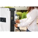 Borne de recharge monophasée détection 6mA DC Green'Up Premium métal 2 véhicules électriques Modes 2 et 3 - 7,4kW 32A 058013