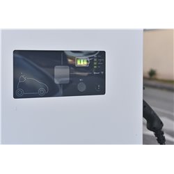 Borne de recharge triphasée détection 6mA DC Green'Up Premium métal pour 1 véhicule électrique Modes 2 et 3 - 22kW 32A 058014
