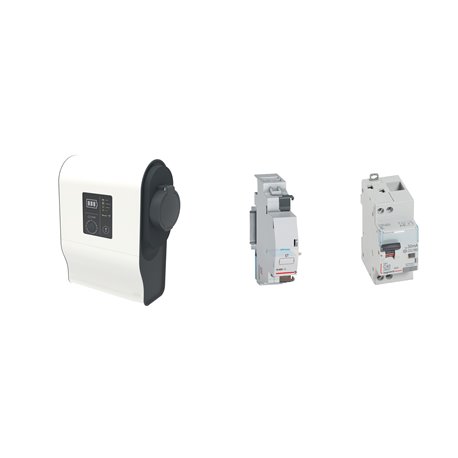 Pack borne de recharge monophasée Green'up Premium 1 véhicule électrique Mode 3 - 7,4kW 32A 058021