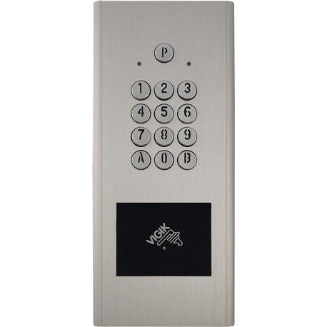 Clavier codé HEACTR 150048 avec lecteur Vigik mains libres intégré et gestion en temps réel - finition argent