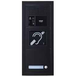 Platine audio modulaire GTBAH1PB 200470, 1 appel, finition noir, BM