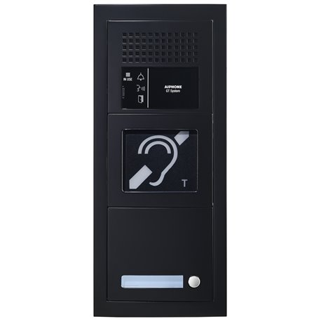 Platine audio modulaire GTBAH1PB 200470, 1 appel, finition noir, BM