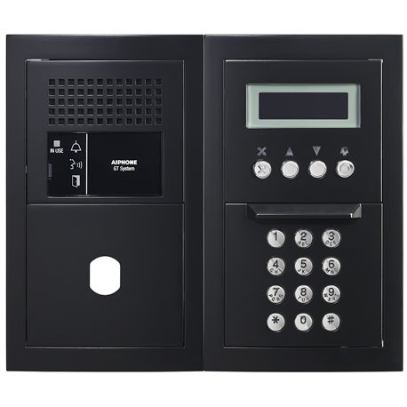 Platine audio modulaire GTBAHSBMB 200469, défilement, finition noir, avec emplacement Vigik