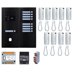 Pack GT audio 9 BP GTBA9EB 200452 programmé avec platine noire satin