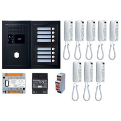Pack GT audio 8 BP GTBA8EB 200451 avec platine façade noire satin