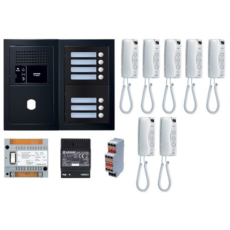 Pack GT audio 7 BP GTBA7EB 200450 avec platine façade noire satin