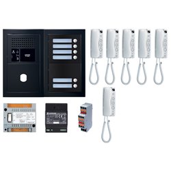 Pack GT audio 6 BP GTBA6EB 200449 avec platine façade noire satin
