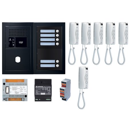 Pack GT audio 6 BP GTBA6EB 200449 avec platine façade noire satin