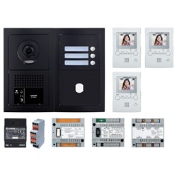 Pack GT vidéo 3 BP GTBV3EB 200455 programmé avec platine noire satin
