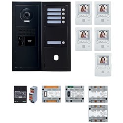 Pack GT vidéo 5 BP GTBV5EB 200457 programmé avec platine noire satin