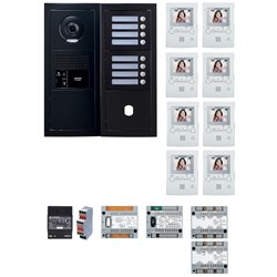 Pack GT vidéo 8 BP GTBV8EB 200460 programmé avec platine noire satin