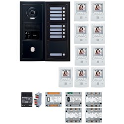 Pack GT vidéo 9 BP GTBV9EB 200461 programmé avec platine noire satin