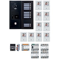 Pack GT vidéo 10 BP GTBV10EB 200462 programmé avec platine noire satin