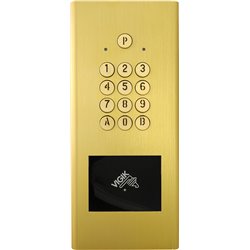 Clavier codé HEACTROR 150051 avec lecteur Vigik mains libres et gestion en temps réel finition or