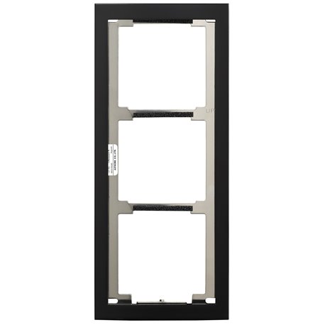 Façade RAL 9005 avec finition noire satinée cadre 3 modules GF3FB 200441