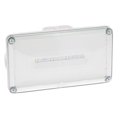 Bloc de secours d'ambiance BAES saillie à LEDs 400lm IP66 IK10 plastique SATI Connecté visibilité augmentée pour ERP et ERT Bloc de secours d'ambiance BAES saillie à LEDs 400lm IP66 IK10 plastique SATI Connecté visibilité augmentée pour ERP et ERT