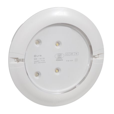 Bloc de secours BAEH encastré à LEDs 8lm 5h Kickspot IP40 IK04 plastique SATI Connecté