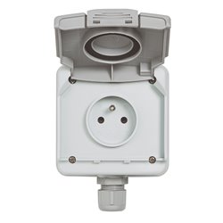 Prise de recharge prête-à-poser Green'up Access pour véhicule électrique saillie + patère + disjoncteur différentiel 090476