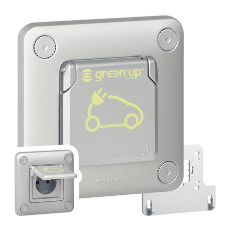 Prise de recharge pour véhic. Élec. Green'up Access avec volet IP55 IK10 saillie ou encatrée Modes 1 ou 2 077897