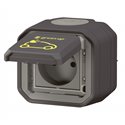Prise de recharge Plexo pour véhic. Élec. Green'up Access IP55 IK08 saillie Modes 1 ou 2 16A 230V anthracite 069785L