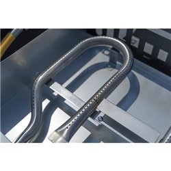 Plancha gaz 2 brûleurs Dune 60 + couvercle protection bois PG092 4000 Watts noir