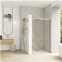 Porte de douche Smart Design C Verre transparent 90 cm Chromé