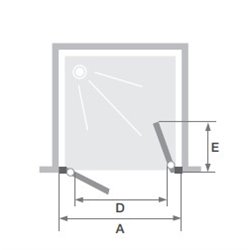 Porte de douche Smart Express 2P 100 cm Profilé blanc