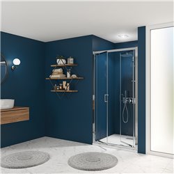 Porte de douche Smart Express 2P 90 cm Profilé chromé