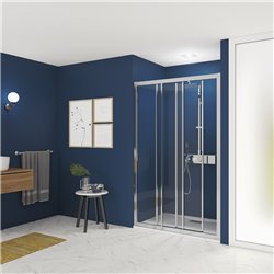 Porte de douche Smart Express 3V 80 cm Profilé chromé