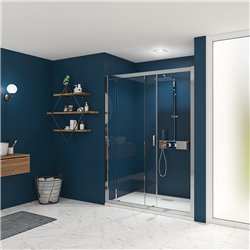 Porte de douche Smart Express C 110 cm Profilé chromé