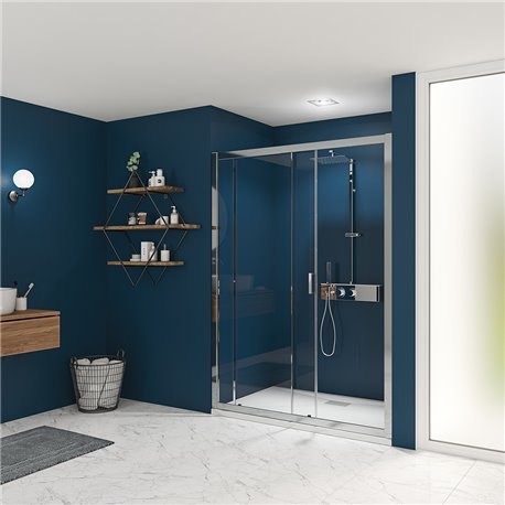 Porte de douche Smart Express C 100 cm Profilé chromé