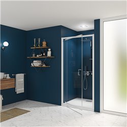 Porte de douche Smart Express P 70 cm Profilé blanc