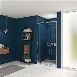 Porte de douche Smart Express P 70 cm Profilé chromé