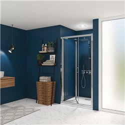 Porte de douche Smart Express S 100 cm Profilé chromé