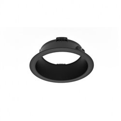 Collerette basse luminance noire Ø176 x 25 mm pour Downlight LED CYNIUS