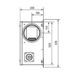 Caisson de ventilation CATB extra-plat ECOWATT 600m3/h Interrupteur + isolation 50 mm