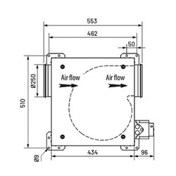 Caisson de ventilation CATB extra-plat ECOWATT 1200m3/h Dépressostat + pression régulée