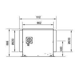 Caisson de ventilation CATB N 9500m3/h Interrupteur + Isolation 50 mm