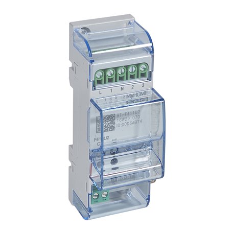 Contrôleur modulaire multi-applications volets roulants et moteurs MyHOME_Up 2 sorties 10A, 2 modules F411U2