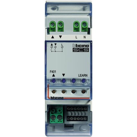 Actionneur MyHOME_Up modulaire 2 relais pour gestion avancée volets motorisés 2 modules F401