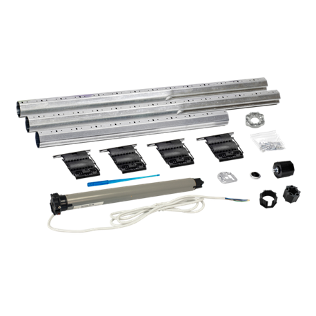 Pack motorisation volet roulant avec moteur filaire Basic et accessoires pour coffre tunnel ou traditionnel