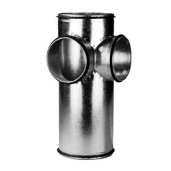 Collecteur d'étage Avec joint 2 piquages 180° Ø125mm