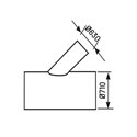 Té 45° Ø710/630 mm sans joint