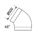Coude 45° sans joint Ø500mm