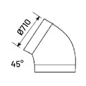 Coude 45° sans joint Ø710mm