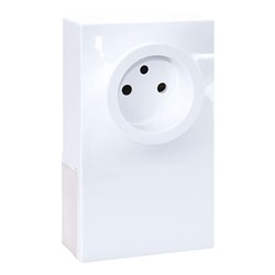 Cadre 1 poste H16 mm pour prise 609 80 Blanc