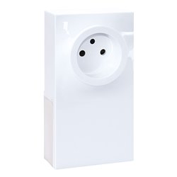 Cadre 1 poste H22 mm pour prise 609 80 Blanc